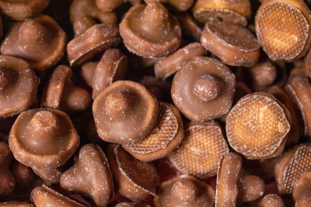 Chocolate coated foam sweets